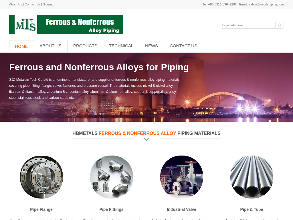 Ferrous & Nonferrous Alloy for Piping