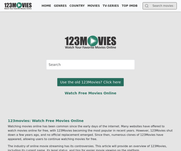 Screenshot of 123Movies