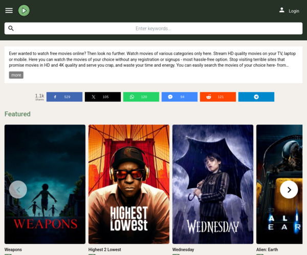 Screenshot of Cineb