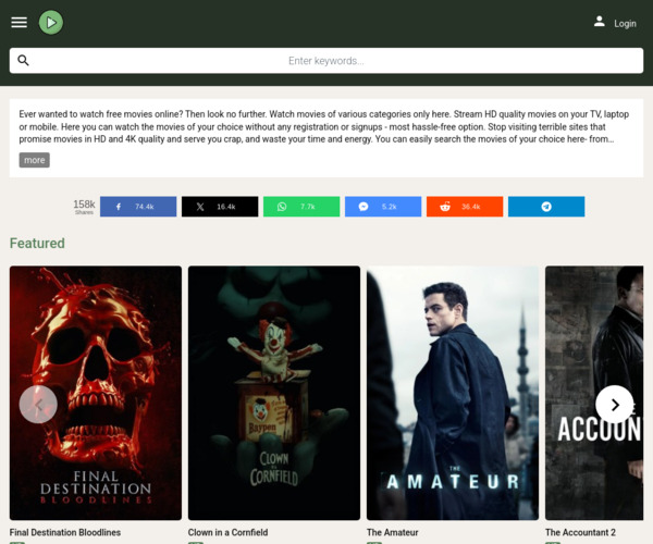 Screenshot of Cineb