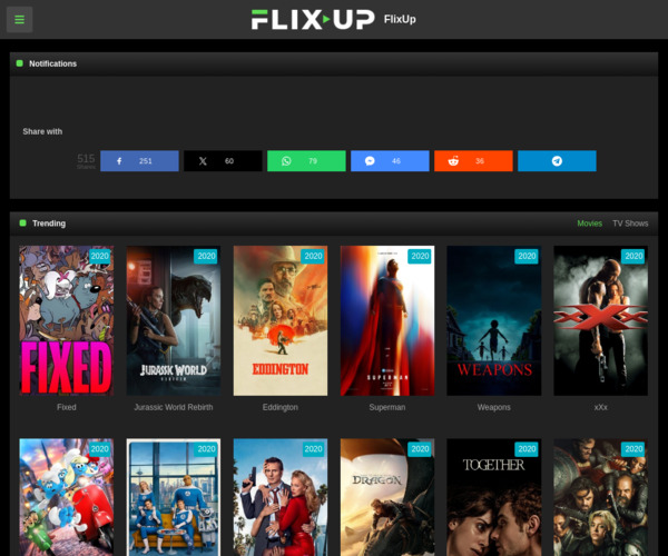 Screenshot of FlixUp