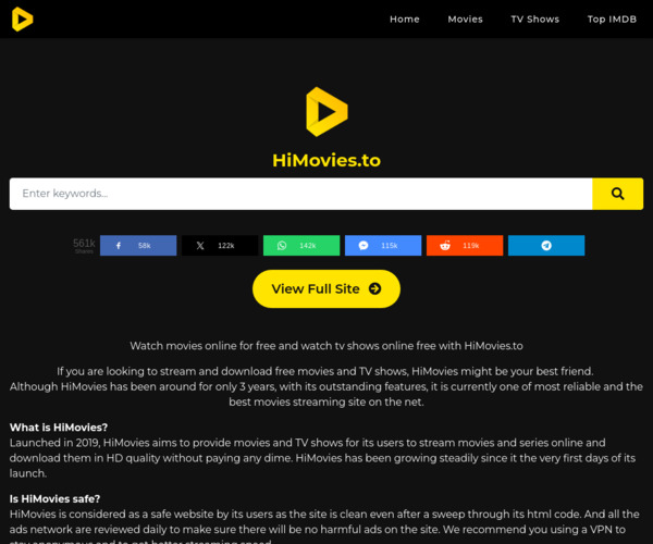 Screenshot of HiMovies