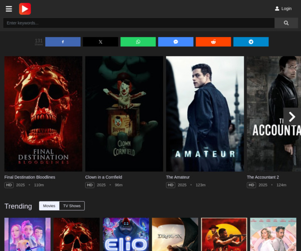Screenshot of LookMovie