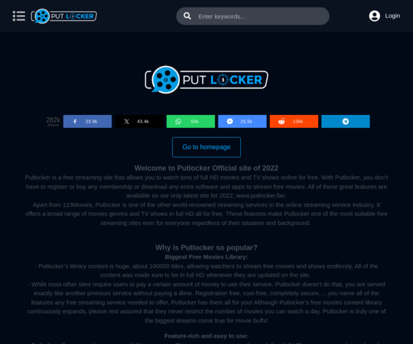 Screenshot of Putlocker