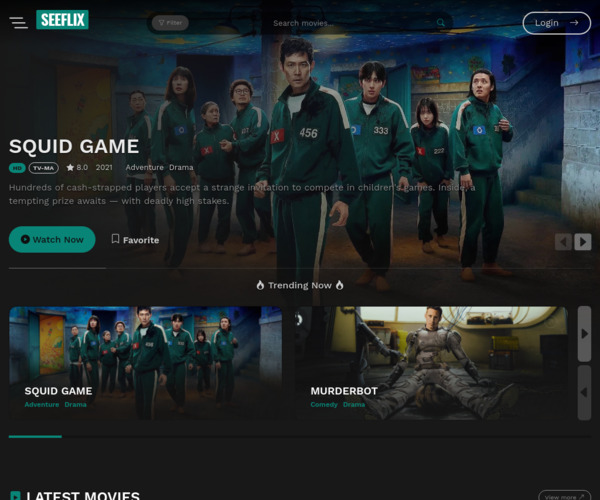 Screenshot of SeeFlix