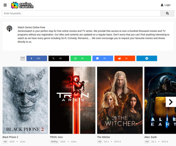 Screenshot of Series2Watch