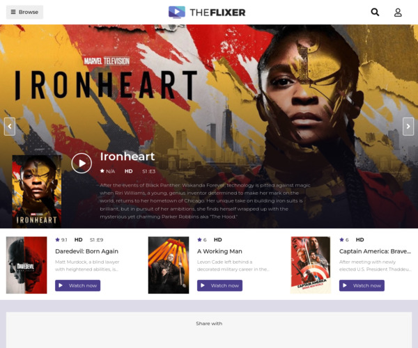 Screenshot of TheFlixer