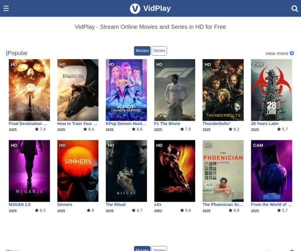 Screenshot of VidPlay