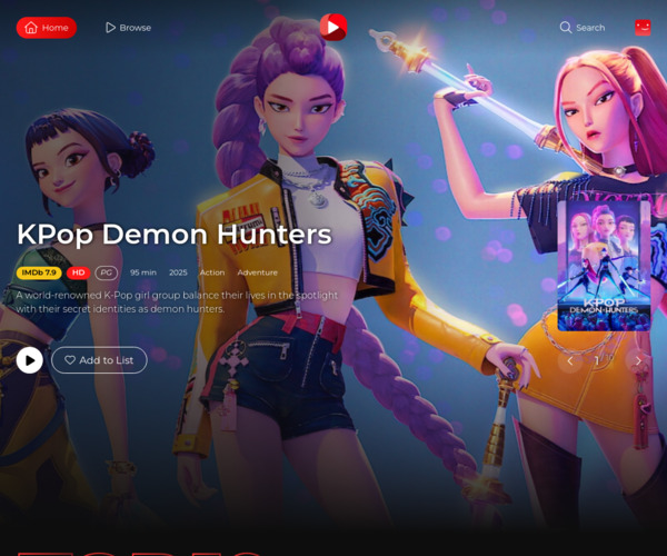 Screenshot of yFlix
