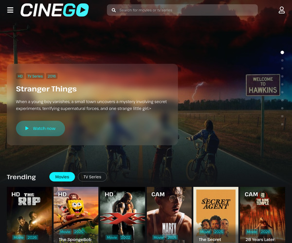 Screenshot of CineGo