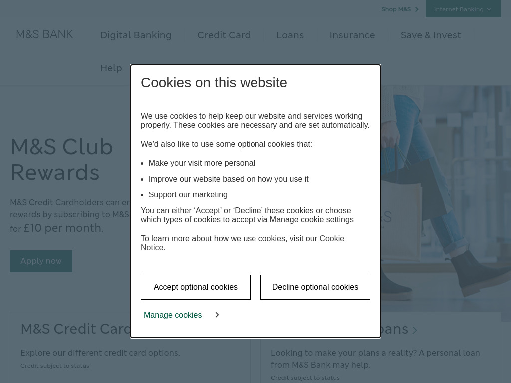 Bank.marksandspencer.com