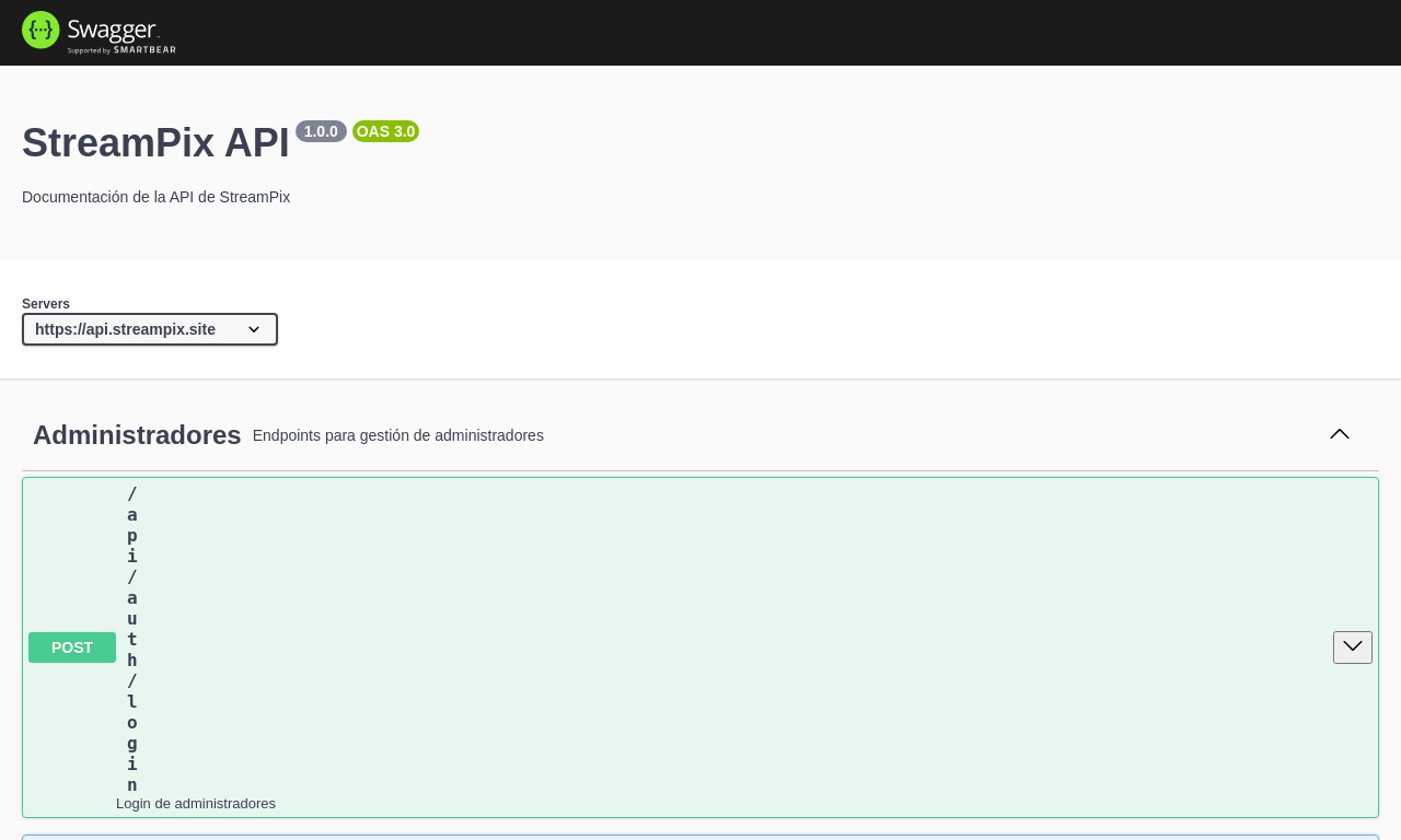 Captura de Pagina StreamPix API