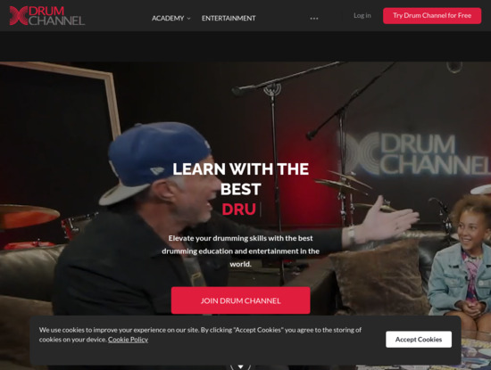 Screenshot of www.drumchannel.com