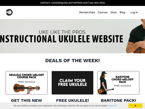 Screenshot of www.ukelikethepros.com