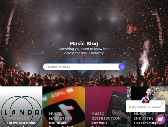 Screenshot of www.musicgateway.com