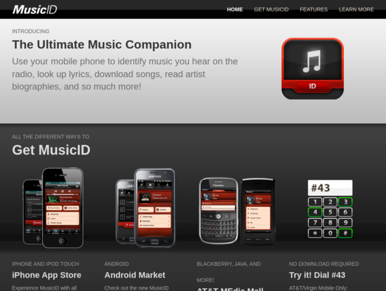 Screenshot of musicid2.com