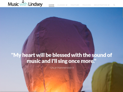 Screenshot of musicwithlindsey.com