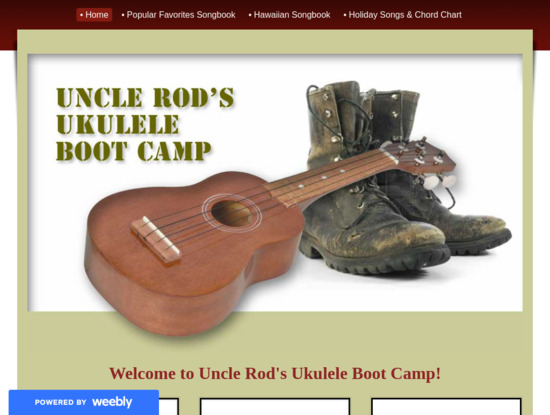 Screenshot of ukulelebootcamp.weebly.com