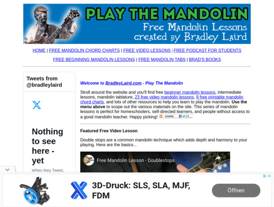 Screenshot of www.bradleylaird.com