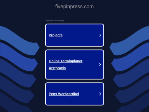 Screenshot of www.fivepinpress.com