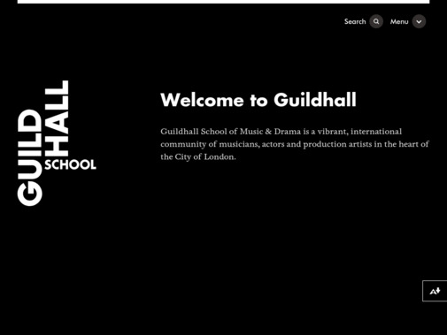 Screenshot of www.gsmd.ac.uk