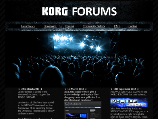 Screenshot of www.korgforums.com
