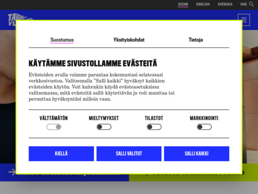 Screenshot of www.siba.fi