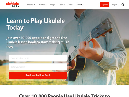 Screenshot of www.ukuleletricks.com