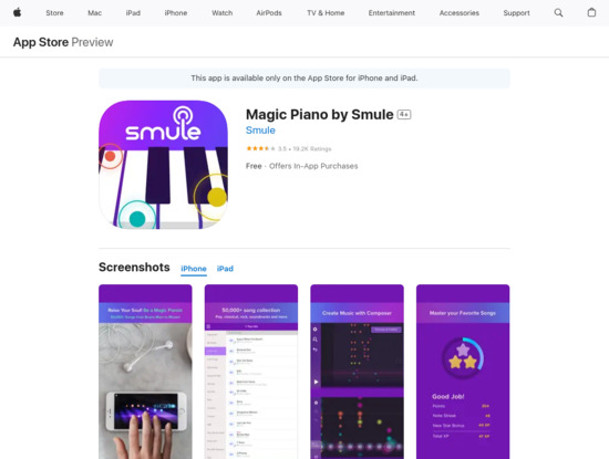 Screenshot of apps.apple.com