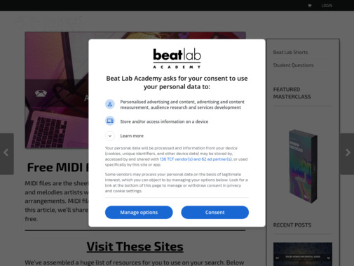 Screenshot of beatlabacademy.com