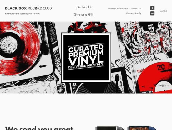 Screenshot of blackboxrecordclub.com