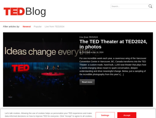 Screenshot of blog.ted.com