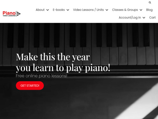 Screenshot of courses.pianovideolessons.com
