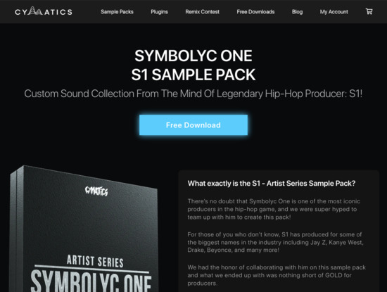 Screenshot of cymatics.fm