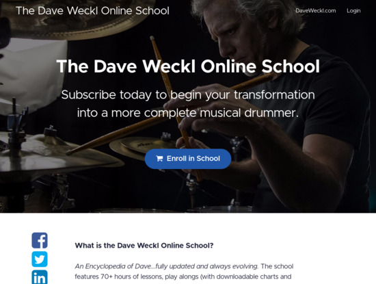 Screenshot of daveweckl.teachable.com