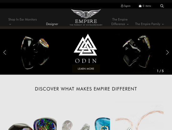 Screenshot of empireears.com