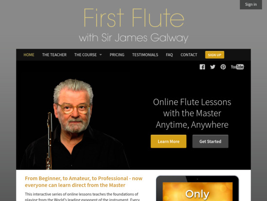 Screenshot of firstflute.com