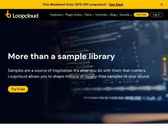 Screenshot of loopcloud.com