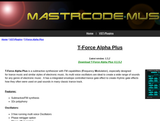 Screenshot of mastrcode-music.de