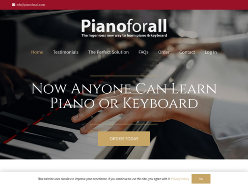 Screenshot of pianoforall.com