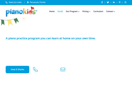 Screenshot of pianokids.com