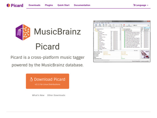 Screenshot of picard.musicbrainz.org