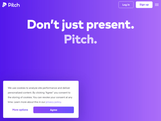 Screenshot of pitch.com