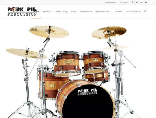 Screenshot of porkpiedrums.com
