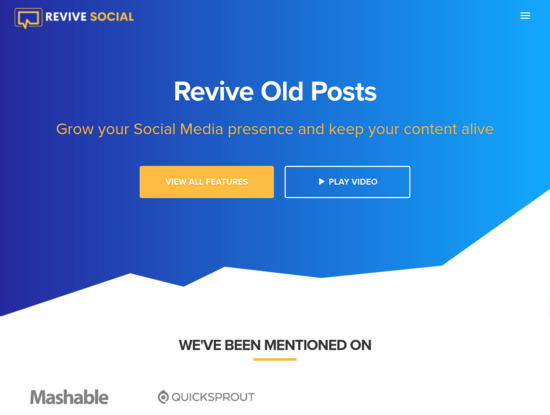 Screenshot of revive.social