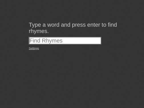 Screenshot of rhymebrain.com