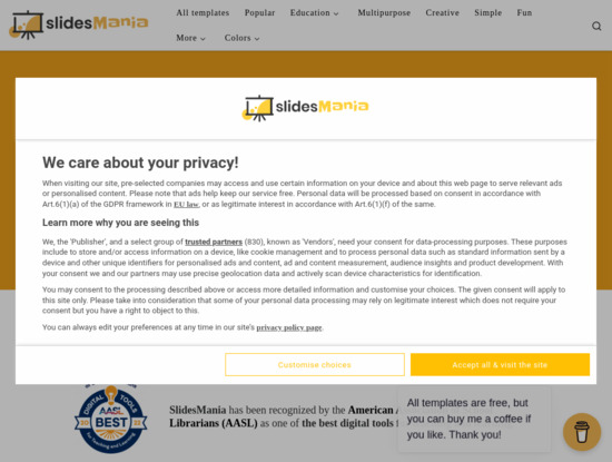Screenshot of slidesmania.com