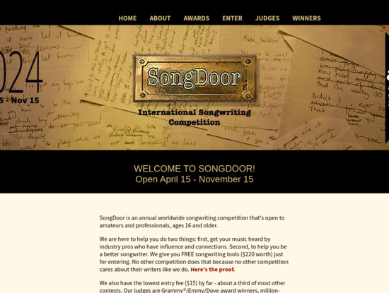 Screenshot of songdoor.com