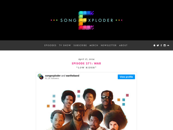 Screenshot of songexploder.net