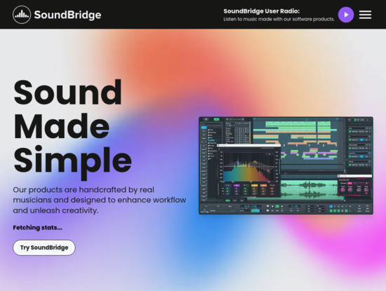 Screenshot of soundbridge.io